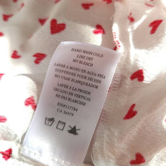 Rails Simone Smitten Heart Wrap Shirt Cropped Ruffle Valentine's Day Women XS - Picture 13 of 14